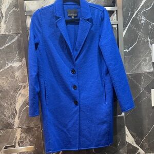 Banana Republic Royal Blue Double-faced Wool Women's Blazer Car Coat